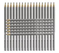 Faber-Castell Grip 2001 Pencil in Pack of 6 HB Hardness Case Colour Silver H
