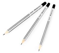 Faber-Castell Grip 2001 Triangular Eraser Tipped Graphite Pencils - B - Pack of 3