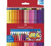 Faber-Castell Grip Colour Felt Tip Pens - Set of 30
