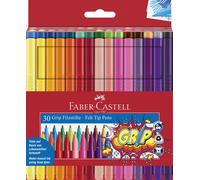 Faber-Castell Grip Colour Felt Tip Pens - Set of 30 Single Case of 30