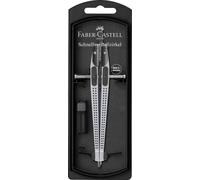 Faber-Castell Grip Compass | Compass with spare parts and leads for school, training and technical drawing