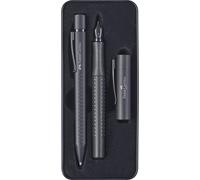 Faber-Castell Grip Edition Fountain Pen and Ballpoint Pen Set - All Black