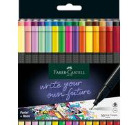Faber-Castell Grip Finepen 0.4, Assorted Colours, Wallet of 30