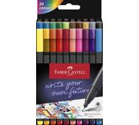 Faber-Castell Grip Finepen Wallet (Pack of 20) | Ergonomic triangular shape with grip zone for precise drawing