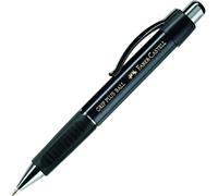 Faber-Castell Grip Plus 07 Metallic Black Ball Pen - Blue Ink