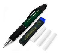 Faber-Castell Grip Plus Mechanical Pencil - 0.7mm - Green Barrel + Super-Polymer 0.7mm HB Leads + Eraser Refills