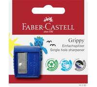 Faber-Castell Grippy 181783 Pencil Sharpener with Cutting Protection, Blue, Children's Sharpener