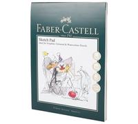 Faber-Castell Art & Graphic Sketch Pad, A4, Acid Free Gummed Paper Pad, 160 GSM, 40 Sheets for Graphite, Pencil, Coloured and Watercolour Pencils, Charcoal, Pitt Pens, Arts, Craft, Home and School
