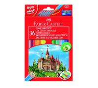 Faber-Castell Hexagonal Pencils Case of 36 Classic Metal Extra Strong Colours, 36er Karton-Etui