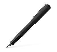FABER-CASTELL Hexo 150570 Fountain Pen, Nib Width M, Matte Black, Pack of 1