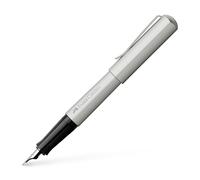 Faber-Castell Hexo 150590 Fountain Pen, Nib Width M, Matte Silver, Pack of 1