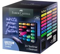 Faber-Castell Highlighter TL 46, Neon, Pastel & Metallic Colours, Set of 24