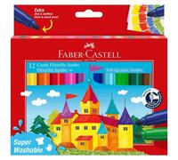 Faber-Castell Jumbo Castle Felt Tip Pens 12 Colours