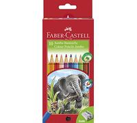 Faber-Castell Jumbo Colour Pencils with Sharpener (Pack of 10 Pencils)
