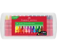 Faber-Castell - Jumbo Wax Crayons, 24 pc (120034), Neon Pack of 24