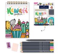 Faber-Castell Kawaii World - Learn to Draw Kawaii Drawing Book How to Draw Cute Doodles Arts and Crafts for Teens and Adult Beginners
