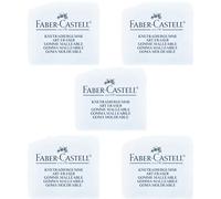 Faber-Castell Kneading Eraser, Art Eraser, White, Pack of 5