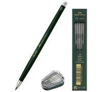 Faber Castell - Lead pencil TK 9400, lead thickness: 2 mm, hardness: HB + spare leads and pencil sharpener