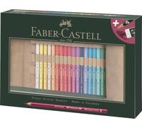 Faber-Castell Leather Roll of 30 Polychromos Blendable Lightfast Drawing and Colouring Pencils for Artists Beginners Professionals Students, Crafts, Colouring, Artwork, Soft Waterproof Oil Chalk Lead