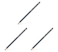Faber-Castell Miscellaneous Goldfaber 1221 Graphite Pencil, Graphite, 4H, for Art, Craft, Drawing, Sketching, Home, School, University, Colouring (Pack of 3)