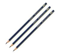Faber-Castell Miscellaneous Goldfaber 1221 Graphite Pencil, Graphite, 6B, for Art, Craft, Drawing, Sketching, Home, School, University, Colouring (Pack of 3)