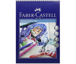 Faber Castell Mixed Media Pad - Pastels Pens Gelatos Watercolour. Choose A4 / A3
