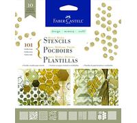 Faber-Castell Mixed Media Paper Stencils - 101 Collection - 10 Reusable Graphic Stencils