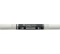 Faber-Castell Multimark Acrylic Dual Marker Colour 101, White, Art Set Supplies, Water-Based Acrylic Marker Pen, Double Ended, Bold & Fine Tip, Art Markers, Colouring Pens, Highlighters
