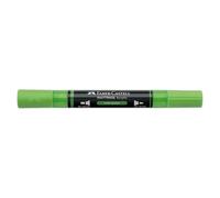 Faber-Castell Multimark Acrylic Dual Marker Colour 112, Leaf Green, Art Set Supplies, Water-Based Acrylic Marker Pen, Double Ended, Bold & Fine Tip, Art Markers, Colouring Pens, Highlighters