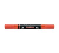 Faber-Castell Multimark Acrylic Dual Marker Colour 115, Orange, Art Set Supplies, Water-Based Acrylic Marker Pen, Double Ended, Bold & Fine Tip, Art Markers, Colouring Pens, Highlighters