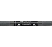 Faber-Castell Multimark Acrylic Dual Marker Colour 181, Payne's Grey, Art Set Supplies, Water-Based Acrylic Marker Pen, Double Ended, Bold & Fine Tip, Art Markers, Colouring Pens, Highlighters