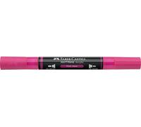 Faber-Castell Multimark Acrylic Dual Marker Colour 235, Pink Neon, Art Set Supplies, Water-Based Acrylic Marker Pen, Double Ended, Bold & Fine Tip, Art Markers, Colouring Pens, Highlighters