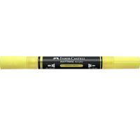 Faber-Castell Multimark Acrylic Dual Marker Colour 256, Yellow Neon, Art Set Supplies, Water-Based Acrylic Marker Pen, Double Ended, Bold & Fine Tip, Art Markers, Colouring Pens, Highlighters