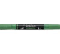 Faber-Castell Multimark Acrylic Dual Marker Colour 316, Green, Art Set Supplies, Water-Based Acrylic Marker Pen, Double Ended, Bold & Fine Tip, Art Markers, Colouring Pens, Highlighters
