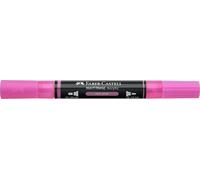 Faber-Castell Multimark Acrylic Dual Marker Colour 329, Hot Pink, Art Set Supplies, Water-Based Acrylic Marker Pen, Double Ended, Bold & Fine Tip, Art Markers, Colouring Pens, Highlighters