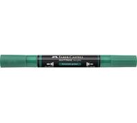 Faber-Castell Multimark Acrylic Dual Marker Colour 358, Emerald Green, Art Set Supplies, Water-Based Acrylic Marker Pen, Double Ended, Bold & Fine Tip, Art Markers, Colouring Pens, Highlighters