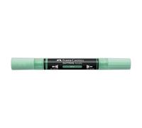 Faber-Castell Multimark Acrylic Dual Marker Colour 412, Mint, Art Set Supplies, Water-Based Acrylic Marker Pen, Double Ended, Bold & Fine Tip, Art Markers, Colouring Pens, Highlighters