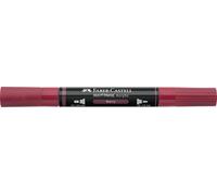 Faber-Castell Multimark Acrylic Dual Marker Colour 433, Berry, Art Set Supplies, Water-Based Acrylic Marker Pen, Double Ended, Bold & Fine Tip, Art Markers, Colouring Pens, Highlighters