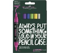 Faber-Castell Multimark Acrylic Marker Pens - 6pcs Vibrant