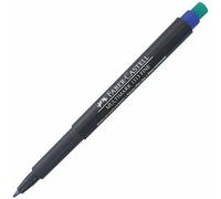 Faber-Castell Multimark (F) Permanent Marker Pens, BLUE, Fine Point (0.8mm), Pack of 1, Built In Eraser, Water n Fade Resistant, Marks on Most Surfaces