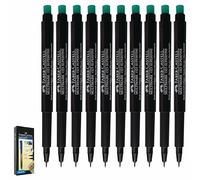 Faber-Castell Multimark (S) Permanent Marker Pens, BLACK, SuperFine Point (0.4mm), Pack of 10, Built In Eraser, Water n Fade Resistant, Marks on Most Surfaces