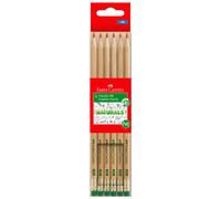 Faber-Castell Natural Eraser Tip HB Graphite Pencil 6pcs