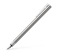 Faber-Castell Neo Slim 342001 Fountain Pen Stainless Steel Nib Width F Shiny Silver