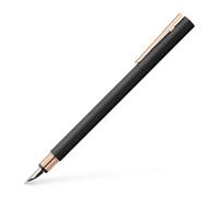 Faber-Castell Neo Slim 343101 Fountain Pen Metal Nib Width F Black with Rose Gold