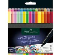 Faber-Castell Neon Fineliner with Metal Fibre Tip 0.4 mm - Pack of 30