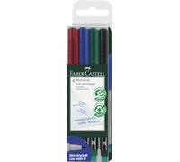 Faber-Castell Non-Permanent Medium Tip Multimark (Wallet of 4)