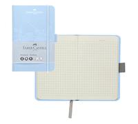 Faber-Castell - Notebook DIN A6 Sky Blue Squared | 194 Page Squared Notebook with Archive Pocket and Pen Holder for School, Study and Office