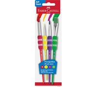 Faber-Castell Hair Brush Set of 4 assortments, Polyester, Colourful, 4-teilig