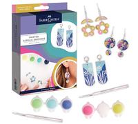 Faber-Castell Painted Acrylic Earrings - Create 3 Earrings, Crafts for Adults, Jewelry Making Supplies, Painted Earring Making Kit, Gifts for Teen Girls, Boys and Adults Ages 13+