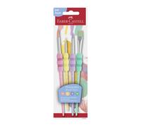 Faber-Castell Pastel Brush Set Soft Touch, 4 Sizes: 4 / 8 / 10 / 12